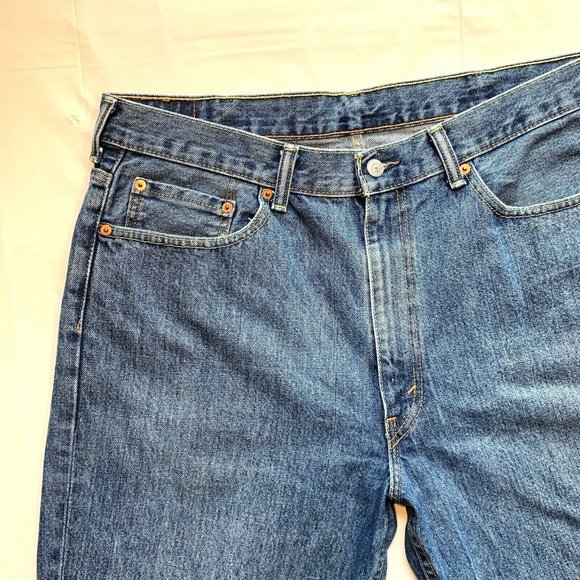 Levi's 550 Jeans Mens 38x30 Relaxed Fit Straight Leg Red Tab Medium Blue Denim - Picture 5 of 12